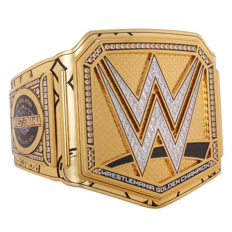 WWE WrestleMania 41 Golden Championship Inspired Title Belt - 2 | Dash Racegear