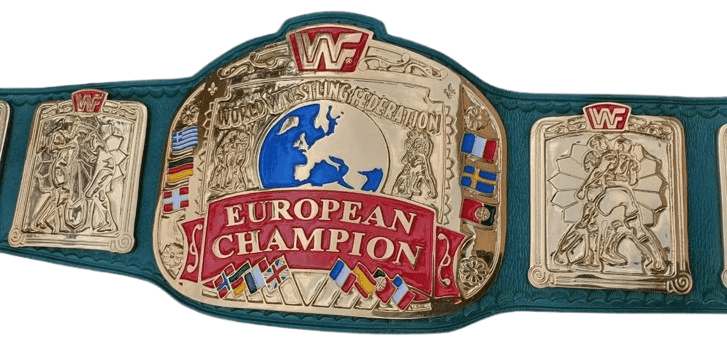 WWF European Championship Wrestling belt block logo 4mm zinc adult size - 1 | Dash Racegear