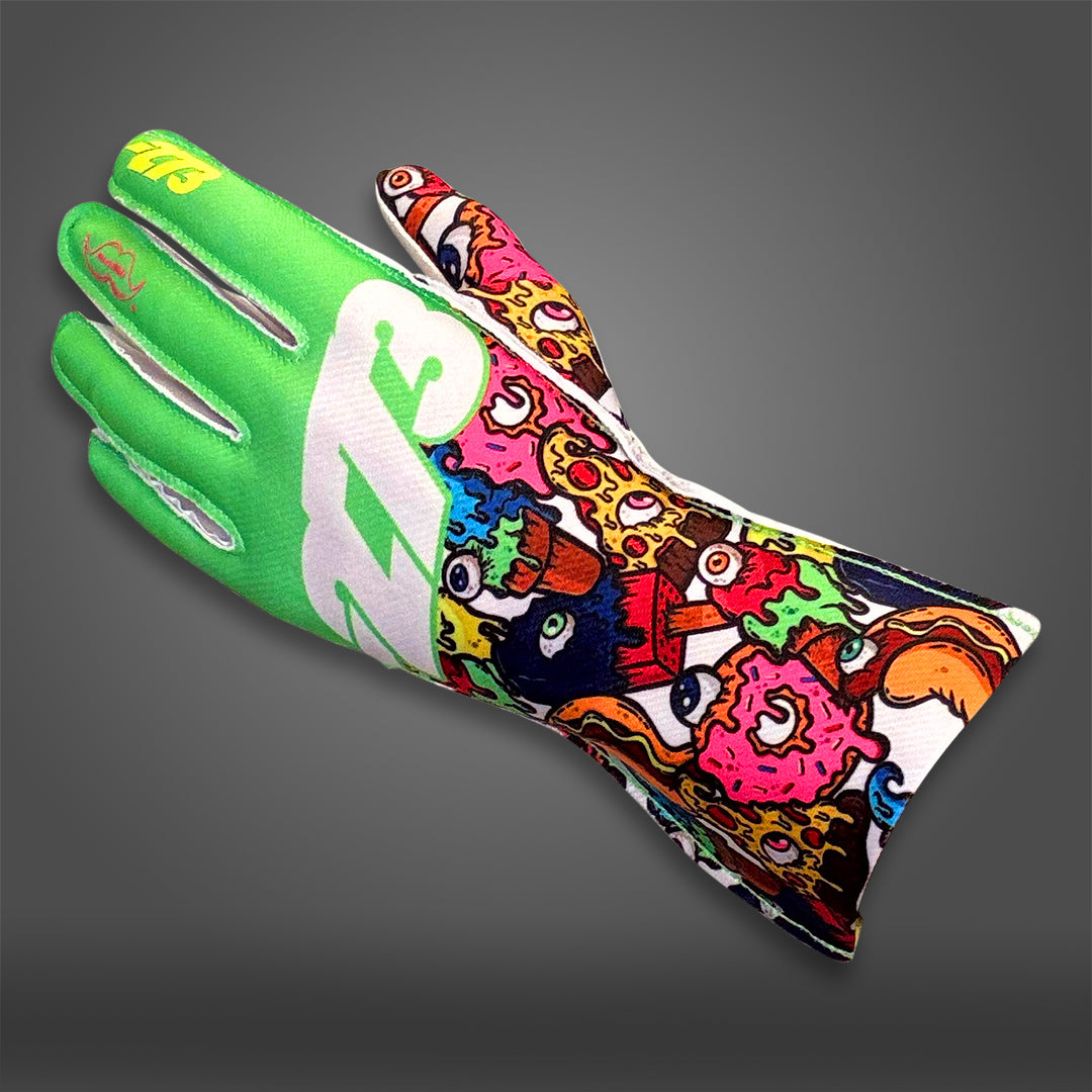 'YUM' Mad56 x -273  Green/White/Blue/Yellow - Glove | DASH RACEGEAR