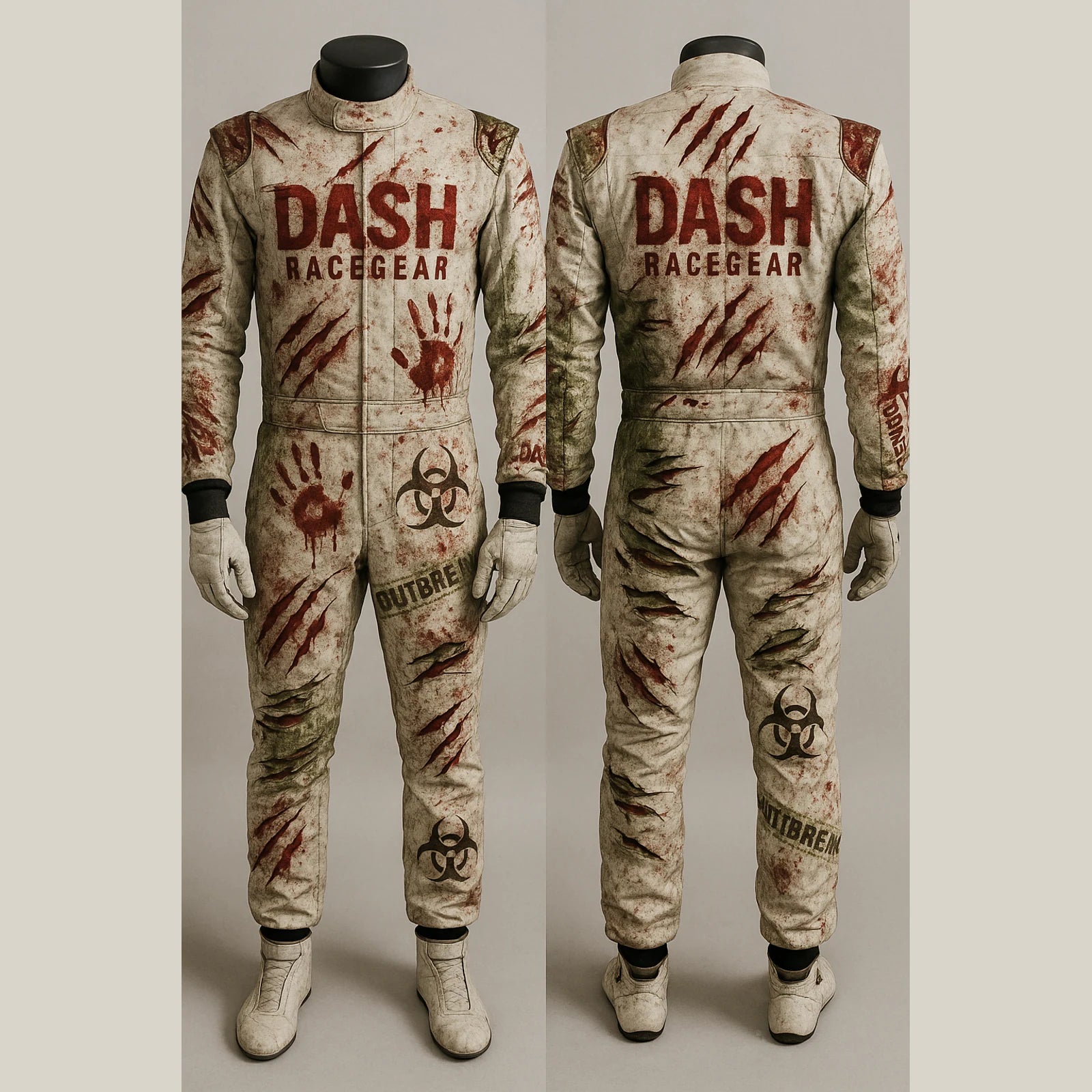 Zombie Outbreak Halloween Race Suit by Dash Racegear, product gallery view 2 of 2